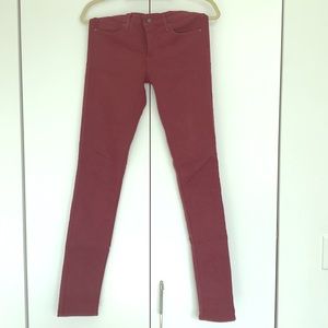 JUSTBLACK stretch skinny jeans maroon size 26